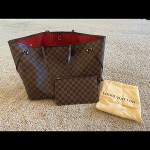 LOUIS VUITTON Damier Ebene Neverfull GM Tote
